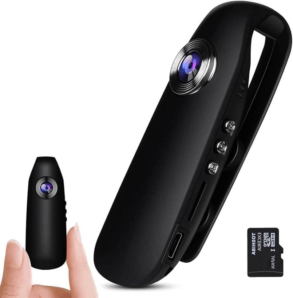 Body Camera (64G SD Card Included), 1080P Full HD Mini Camera Body Wear Camera, Video&Audio Recording, Portable Pocket Body Cams with Back Clip, Widely Applied for Law Enforcement, Bike, Hiking (64G)