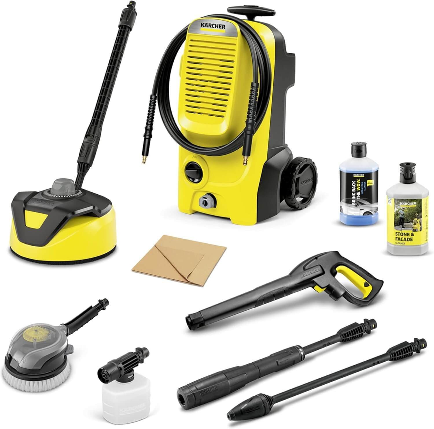 Kärcher K 5 Classic Car & Home Pressure Washer, Maximum Pressure: 145 Bar, Flow Rate: 500 l/h, Area: 40 m²/h, Water Filter, Weight: 5.6 kg, High Pressure Gun, Dirt Blower VPS, Car & Home Kit