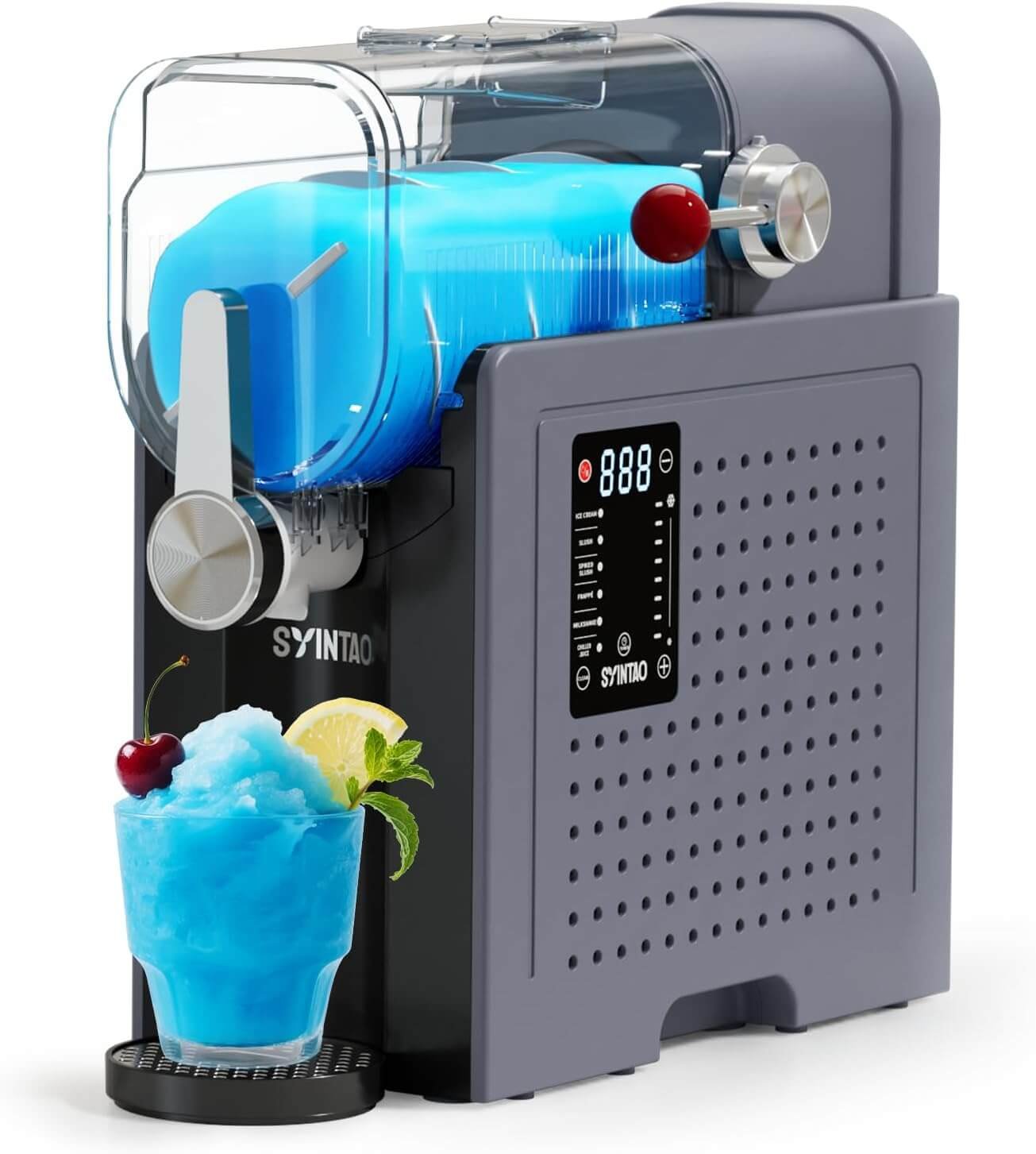 lushie Machine – No Ice Needed, 88oz Professional Frozen Drink & Soft Serve Ice Cream Maker. Slushy Machine with LED Display, One-Touch Reservation & 6 Pre-set Programs for Frozen Margaritas, Frappés
