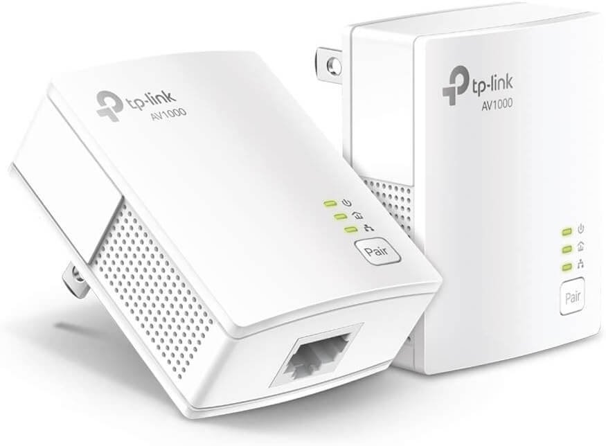 TP-Link AV1000 Powerline Ethernet Adapter KIT - Gigabit Port, Plug Pair &Play, Ethernet Over Power