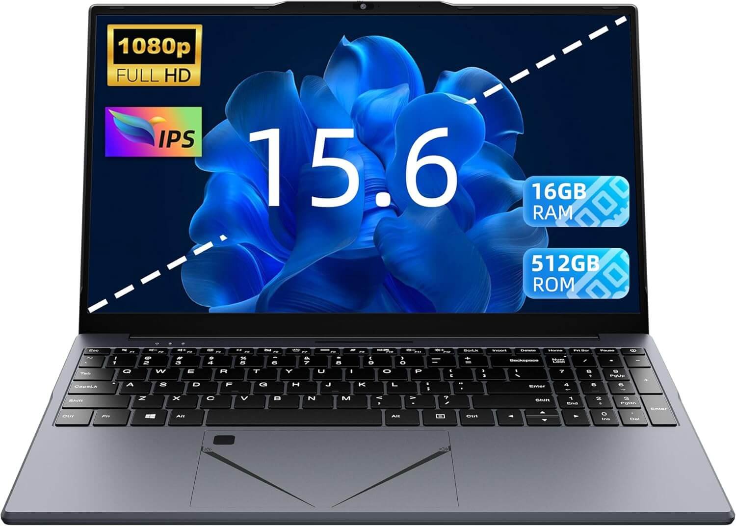Amita 15.6 inch FHD Laptop, AMD Ryzen 5 3500U (up to 3.7 GHz) Quad-Core Processor, 16GB DDR4 RAM, 512GB NVMe SSD, Portable Notebook 