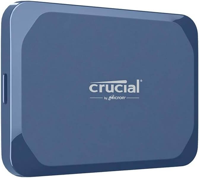Crucial X10 1TB Portable SSD, Up to 2,100MB/s, USB 3.2 USB-C, External Solid State Drive, Compatible with Windows, Mac & Android