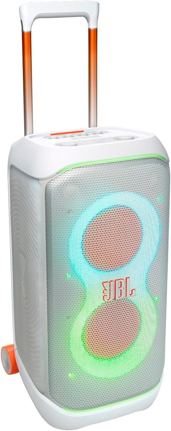 JBL PartyBox Stage 320 - Portable Party Speaker with Telescopic Handle & Wide, Sturdy Wheels, Powerful JBL Pro Sound