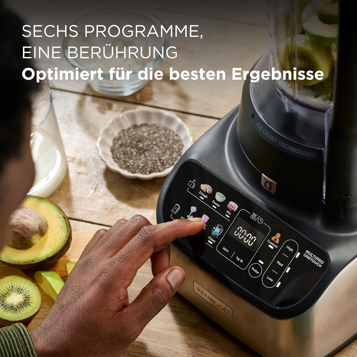 Modern kitchen appliance with integrated scales and food preparation functions