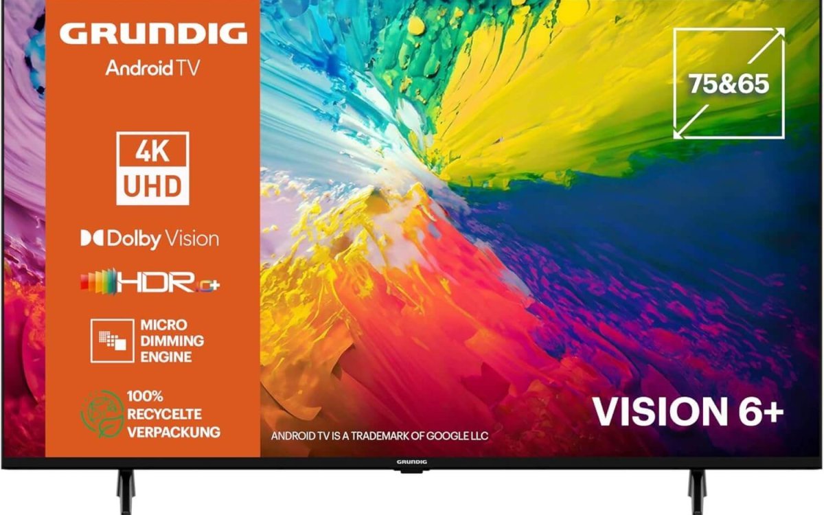GRUNDIG 55 VOE 73 TV 55 Inch (139 cm) LED TV, Android 11 TV, 4K UHD, Dolby Digital, HDR10, Micro Dimming Engine, Chromecast Built-in, Bluetooth, Smart TV