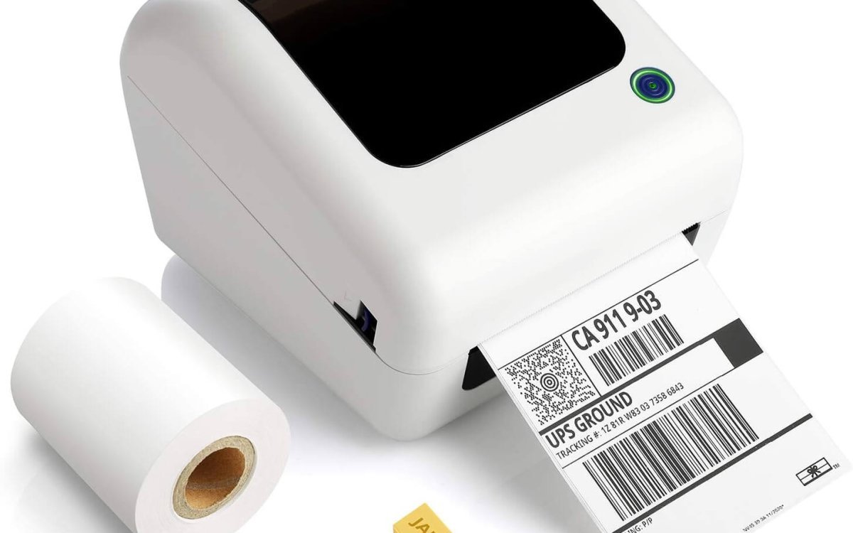 JADENS Bluetooth Shipping Label Printer, Thermal Label Printer for Address Postage Small Business, 4x6 Label Maker Machine for iPhone & Andriod, Compatible with Hermes, Royal Mail, EBay, Amazon, Etsy