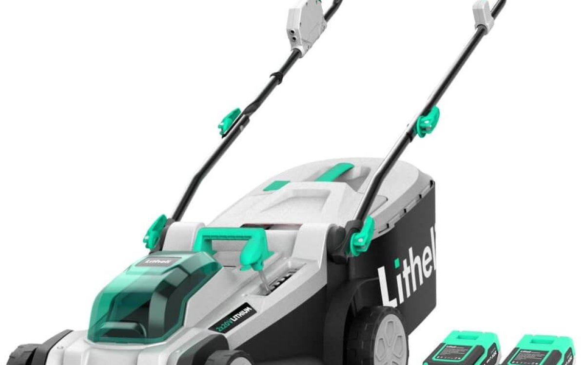 Litheli Cordless Lawn Mower 17 Inch, 2 x 20V 4.0Ah Battery Lawn Mowers with Brushless Motor, Bagging & Mulching, Charger Included