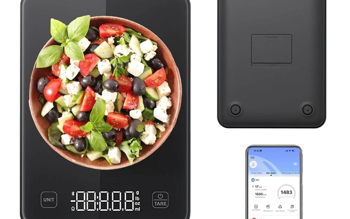 Vintara Kitchen Scales with Smart Scale App and Calorie Counter - Precise Digital Scales for Nutrition, Portion Control and Diet, Create a Dream Figure in a Few Weeks