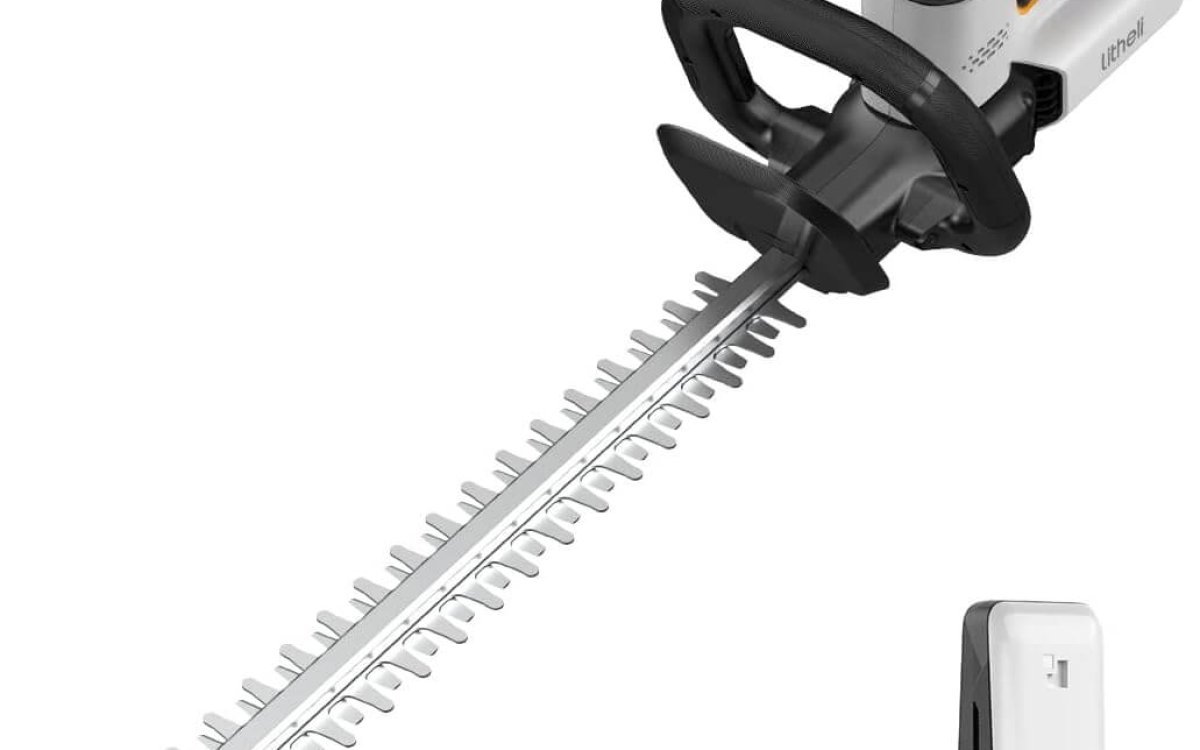 Litheli 20V Cordless Hedge Trimmer 20" (0.8" Cut), Handheld Shrub/Bush Trimmer, Lightweight Shrub/Bush Trimmer